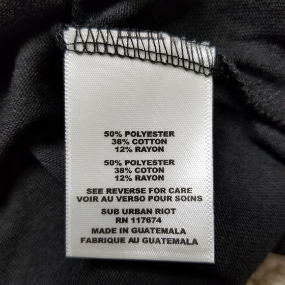 Sub_Urban Riot Black Graphic Tee Shirt - Picture 4 of 6